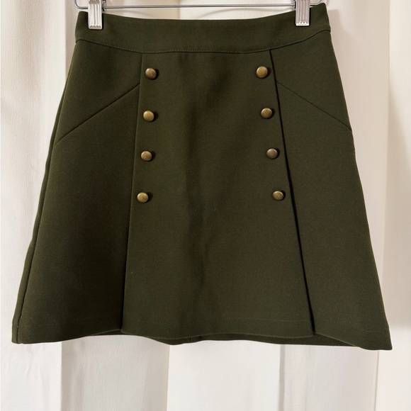 H&M Dresses & Skirts - Vintage H&M Dark Green A-Line Skirt with Buttons